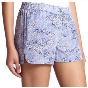 Equipment femme sz SP Blue Landis Silk Shorts